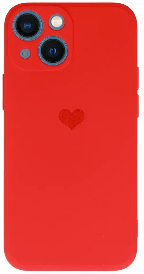 Vennus silikoninis Heart dėklas skirtas iPhone 14 Plus design 1 raudonos spalvos