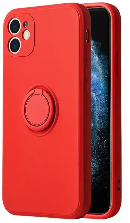 Dėklas Vennus silikoninis Ring skirtas Samsung Galaxy S21 Plus Raudona