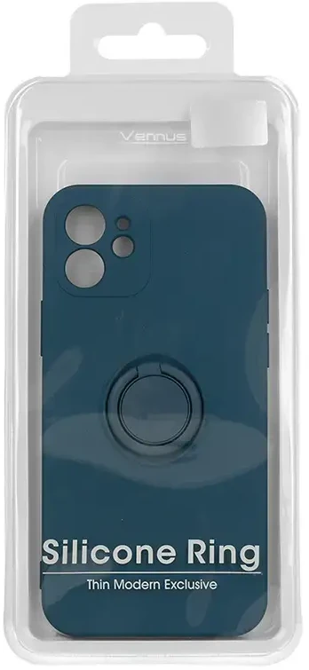 Dėklas Vennus silikoninis Ring skirtas Xiaomi Redmi 10 mėlynos spalvos