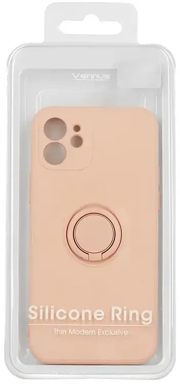 Dėklas Vennus silikoninis Ring skirtas Xiaomi Redmi 10 Light rožinės spalvos
