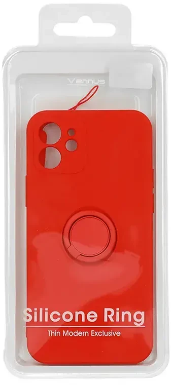 Dėklas Vennus silikoninis Ring skirtas Xiaomi Redmi Note 11 5G/Note 11S 5G/Poco M4 Pro 5G Raudona