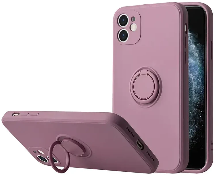 Dėklas Vennus silikoninis Ring skirtas Apple iPhone 14 Plus rožinės spalvos