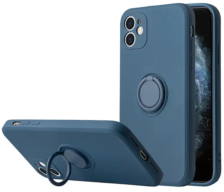 Dėklas Vennus silikoninis Ring skirtas Apple iPhone 14 Plus mėlynos spalvos