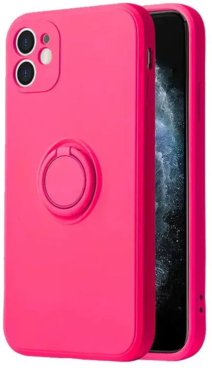 Dėklas Vennus silikoninis Ring skirtas Apple iPhone 14 Pro Max rožinės spalvos