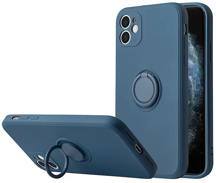 Dėklas Vennus silikoninis Ring skirtas Apple iPhone 11 Pro mėlynos spalvos