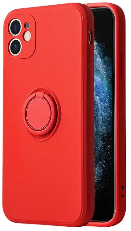Dėklas Vennus silikoninis Ring skirtas Apple iPhone 14 Plus Raudona