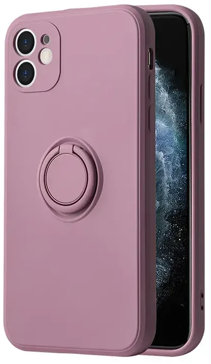 Dėklas Vennus silikoninis Ring skirtas Apple iPhone 14 Plus rožinės spalvos