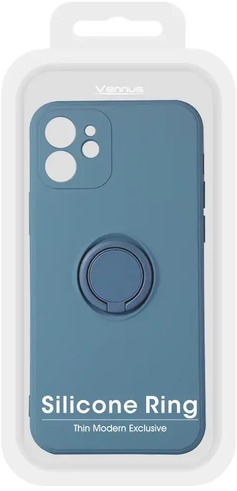 Dėklas Vennus silikoninis Ring skirtas Apple iPhone 11 Pro mėlynos spalvos