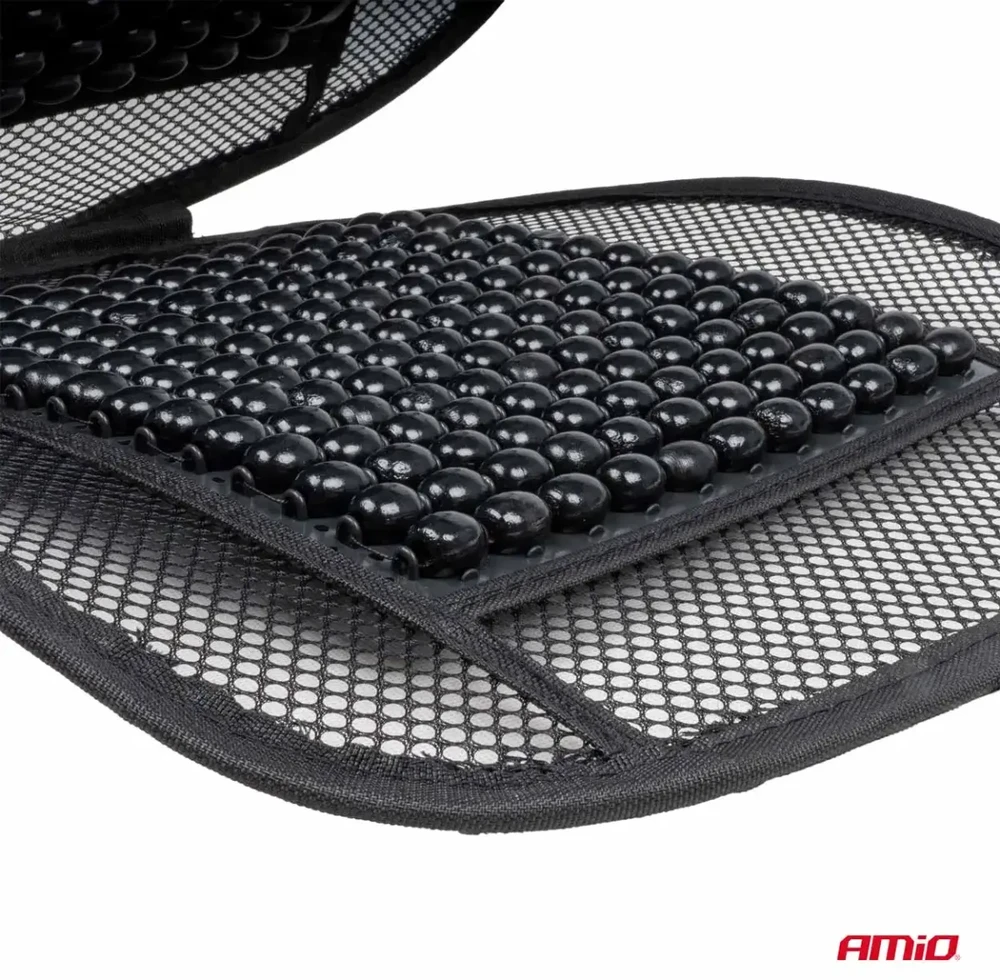 Amio Automobilio sėdynės kilimėlis su karoliukais 98 x 49 cm - juoda