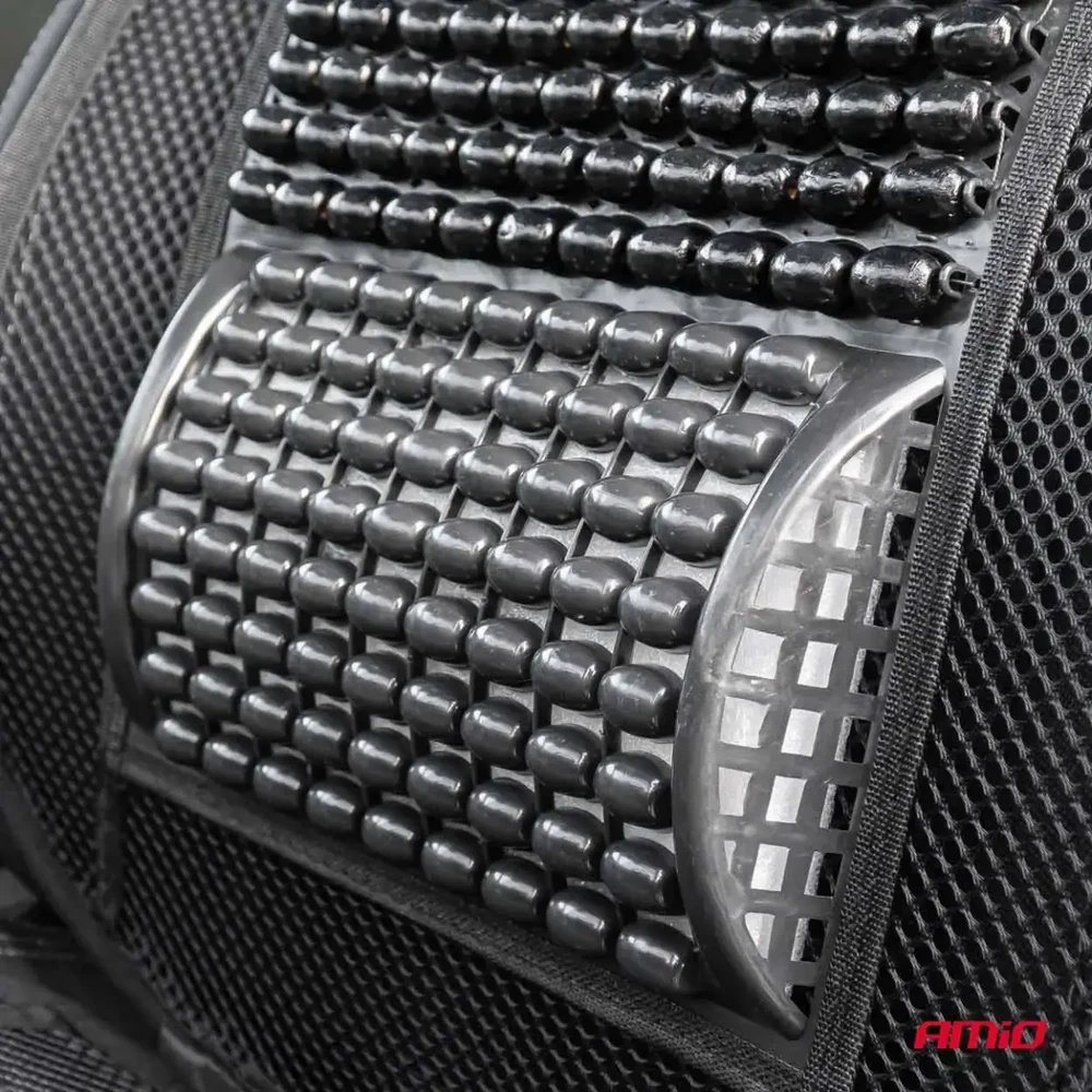 Amio Automobilio sėdynės kilimėlis su karoliukais 125 x 52 cm - juoda