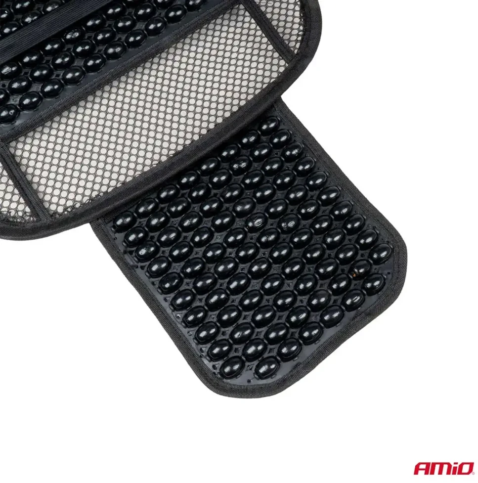 Amio Automobilio sėdynės kilimėlis su karoliukais 125 x 52 cm - juoda