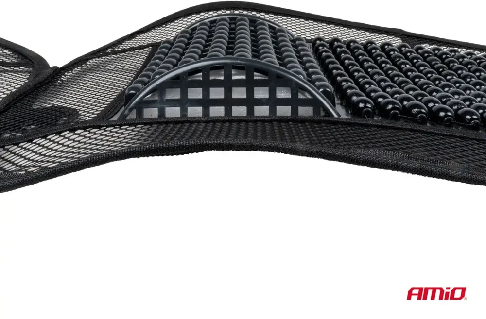 Amio Automobilio sėdynės kilimėlis su karoliukais 125 x 52 cm - juoda