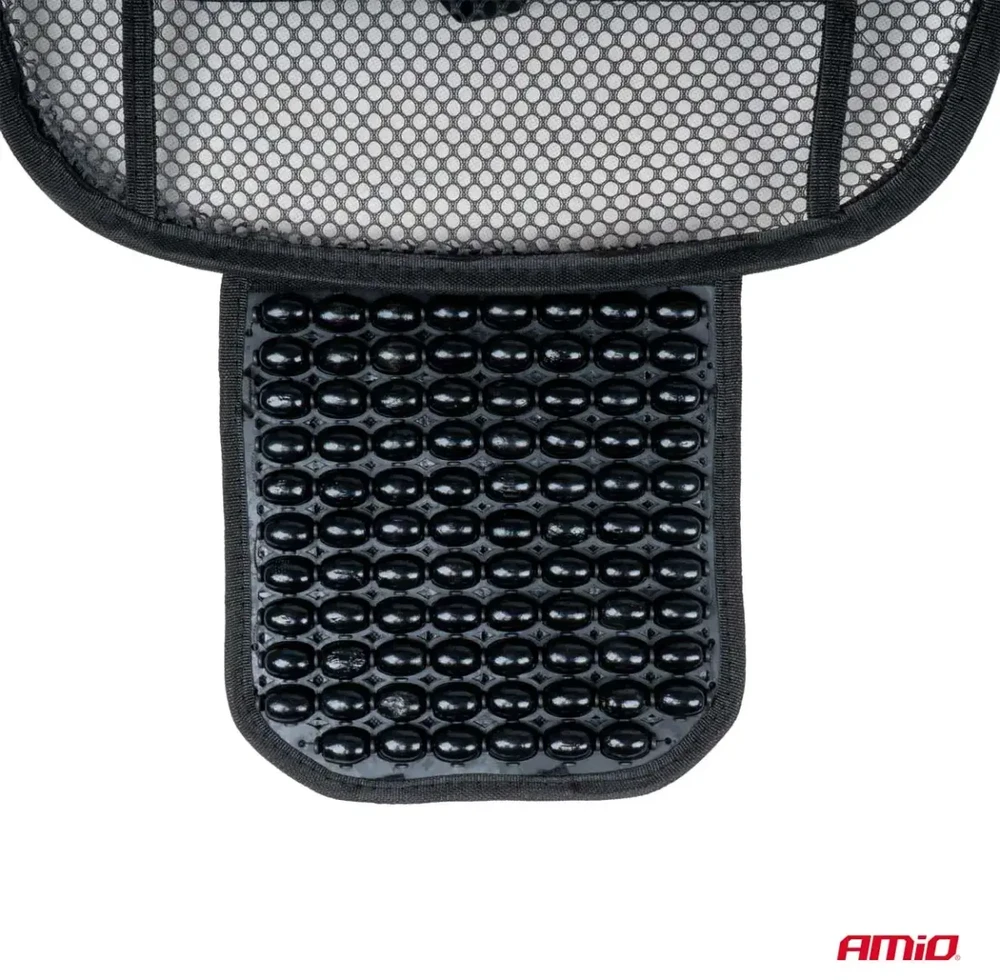 Amio Automobilio sėdynės kilimėlis su karoliukais 125 x 52 cm - juoda