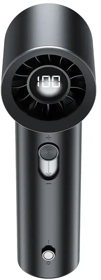 Ventiliatorius Acefast YF1 Mini Hand Fan with LED Ekranas and Free Airflow Adjustment - Juodas