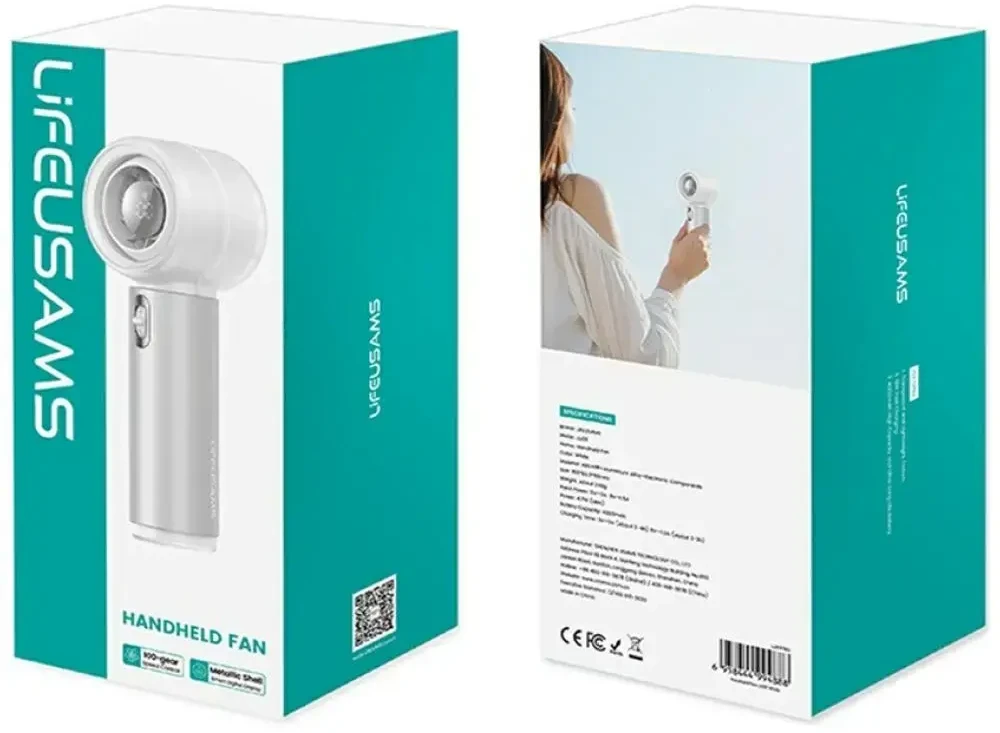 Rankinis ventiliatorius USAMS LiFE LU03 baltos spalvos