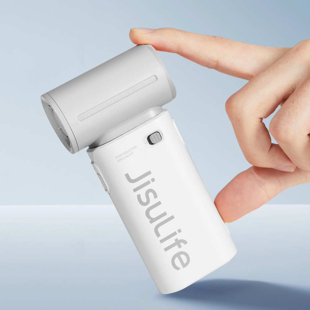 Jisulife rankinis ventiliatorius Life9 3600mAh Portable USB Fan - pilkos spalvos