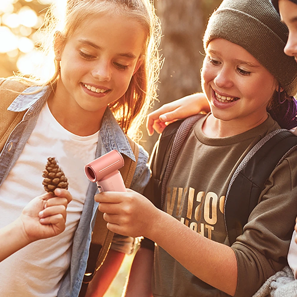 Jisulife rankinis ventiliatorius Life9 5000mAh Portable Mini Blower USB Fan – rožinės spalvos