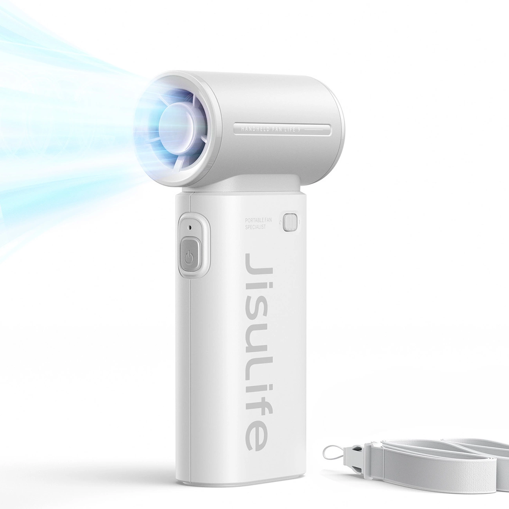 Jisulife rankinis ventiliatorius Life9 3600mAh Portable USB Fan - pilkos spalvos
