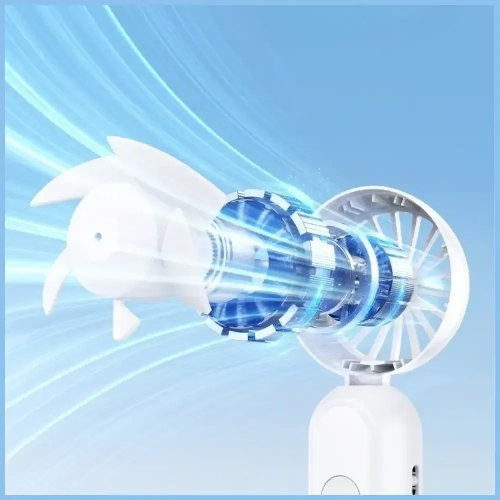 Ventiliatorius Wiatrak rankinis USAMS Folding ZB365 1200mAh rožinė