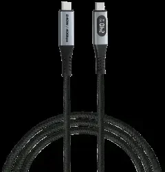 Kabelis Verbatim Sync & Charge USB-C į USB-C 40Gb/s 240W display 120cm juodos spalvos 31849