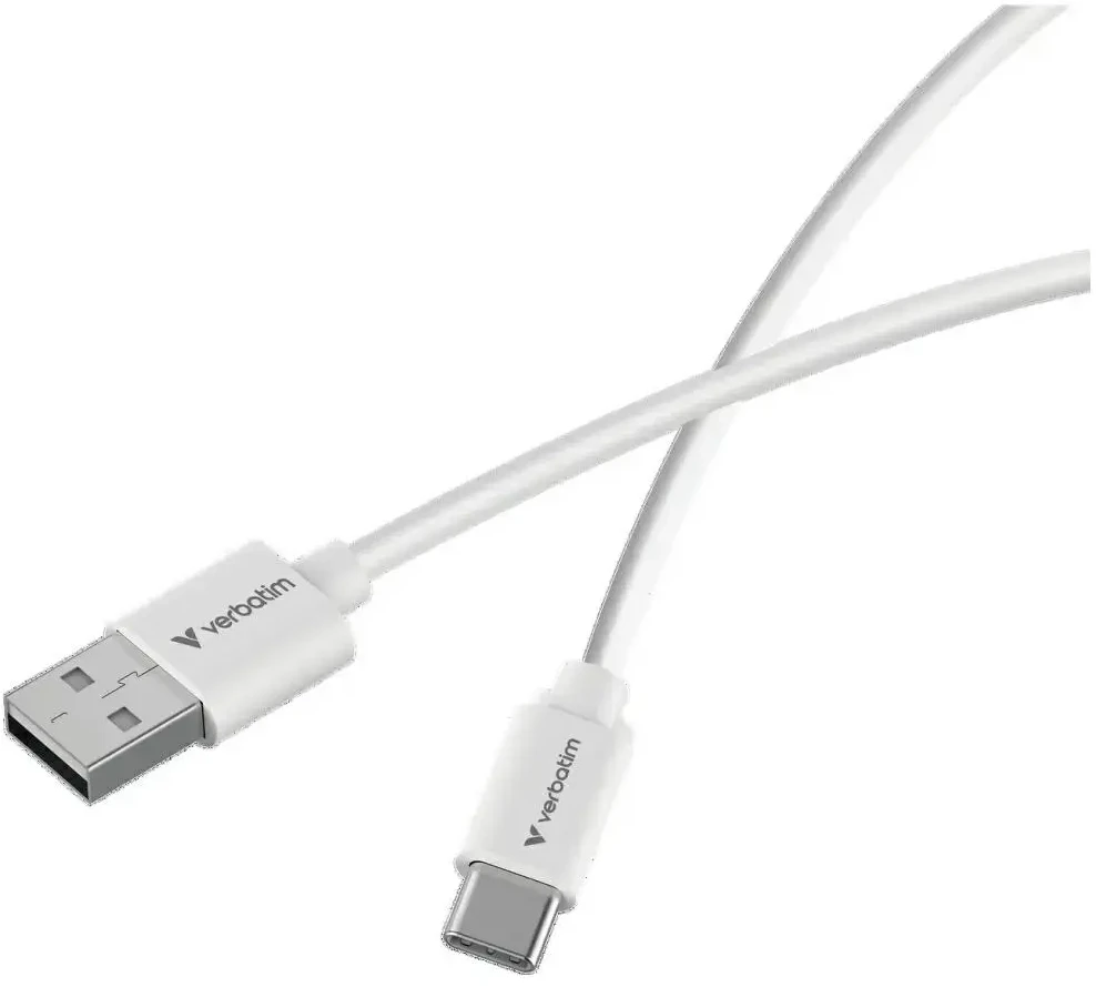 Verbatim Sync & Charge USB-C į A essentials 18W laidas, juodos spalvos / baltos spalvos, 2 vnt. 32393
