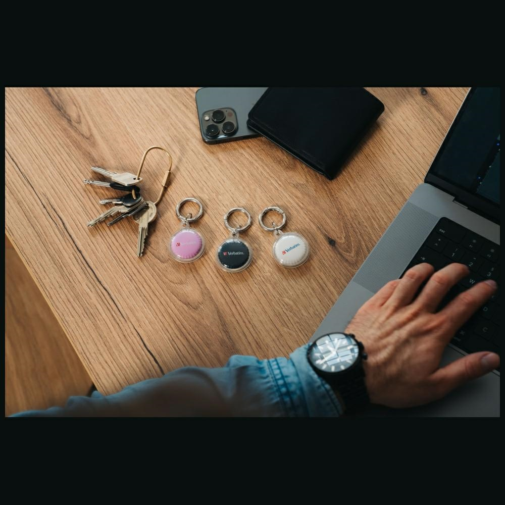 Verbatim My Finder Coin Bluetooth juoda balta - daiktų ieškiklis 2vnt MYFC-02BW 32134