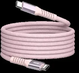 „Verbatim“ magnetinis sinchronizavimo ir įkrovimo laidas USB-C į USB-C, 60 W, 120 cm, Rožinė