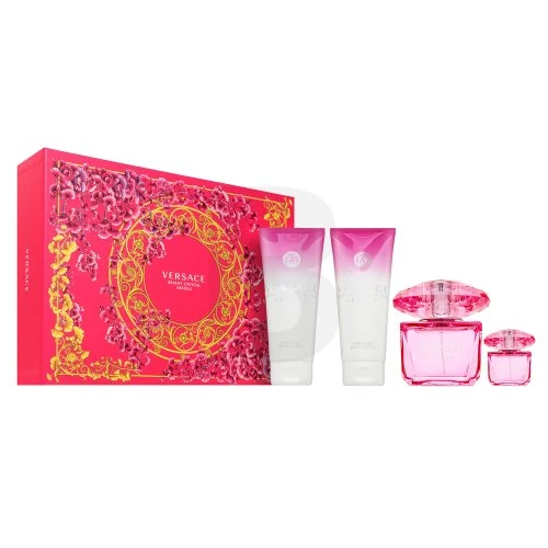 Versace Bright Crystal Absolu EDP rinkinys moterims (EDP, 90 ml + parfumuota dušo želė, 100 ml + parfumuotas kūno losjonas, 100 ml + EDP, 5 ml)