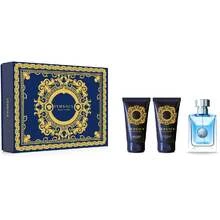 Versace Pour Homme rinkinys vyrams (EDT, 50 ml + balzamas po skutimosi, 50 ml + kūno ir plaukų šampūnas, 50 ml)