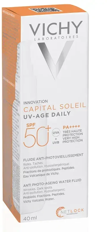 Apsauginis fluidas nuo saulės Vichy Capital Soleil UV-Age Daily SPF50, 40 ml