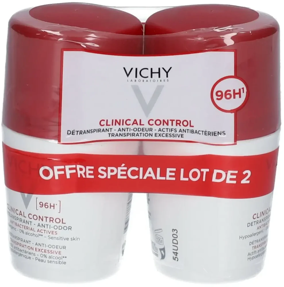 Vichy Clinical Control Deodorant 96 h rutulinis dezodorantas, 2 x 50 ml