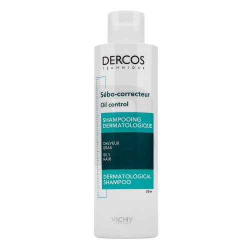 Vichy Dercos Oil Control Treatment Šampūnas šampūnas riebiems plaukams, 200 ml