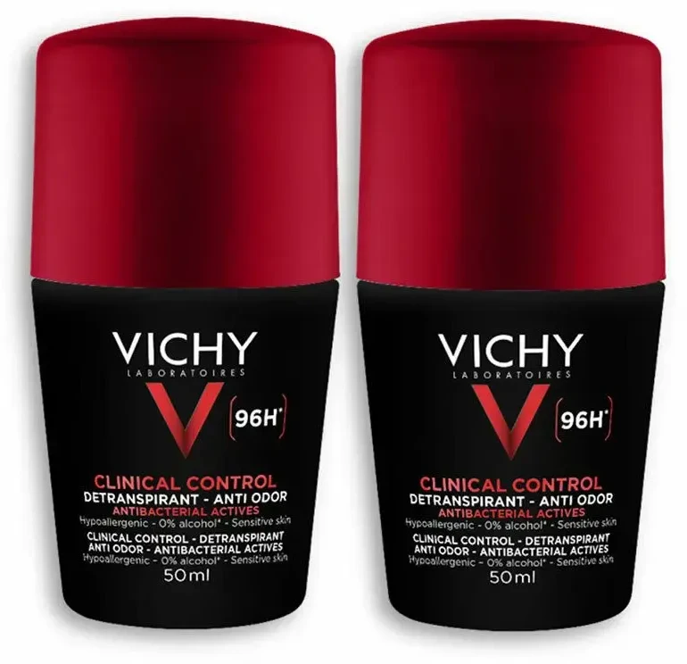 Homme Clinical Control 96h Deodorant Ball Set for Men (Detranspirant) 2 x 50 ml