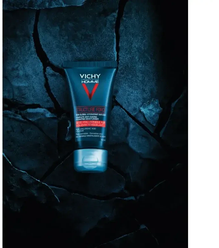 Veido kremas vyrams Vichy Homme Structure Force Anti-Aging Hydrating Sensitive Skin 50ml