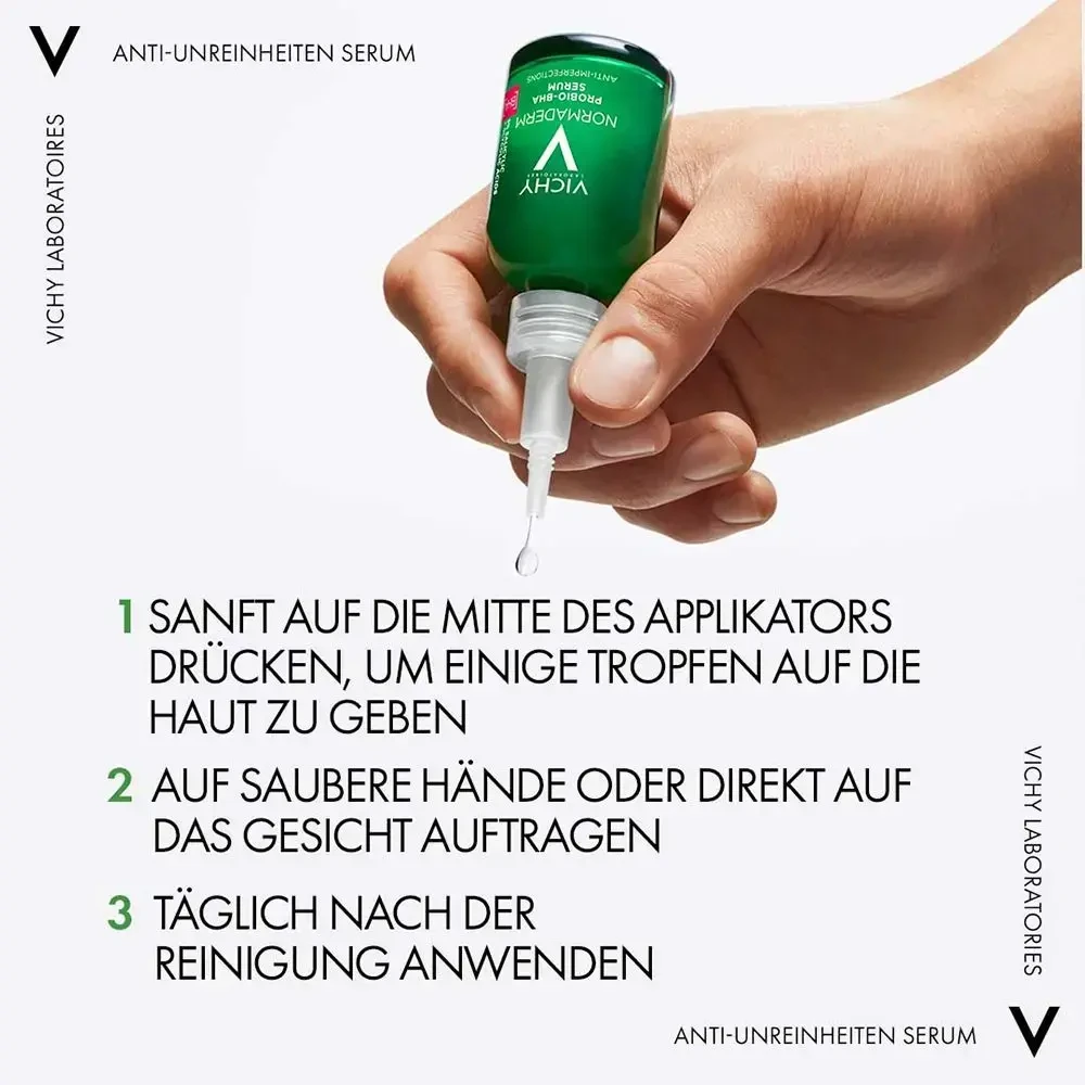 Vichy Normaderm Probio-BHA Serumas serumas aknės pažeistai odai, 30 ml