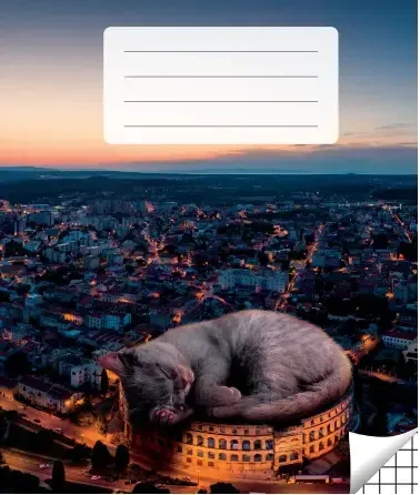 Victor Stationery Ou Sąsiuvinis langeliais, 36 lapai. Vidinių lapų gramatūra – 90 g/m2.