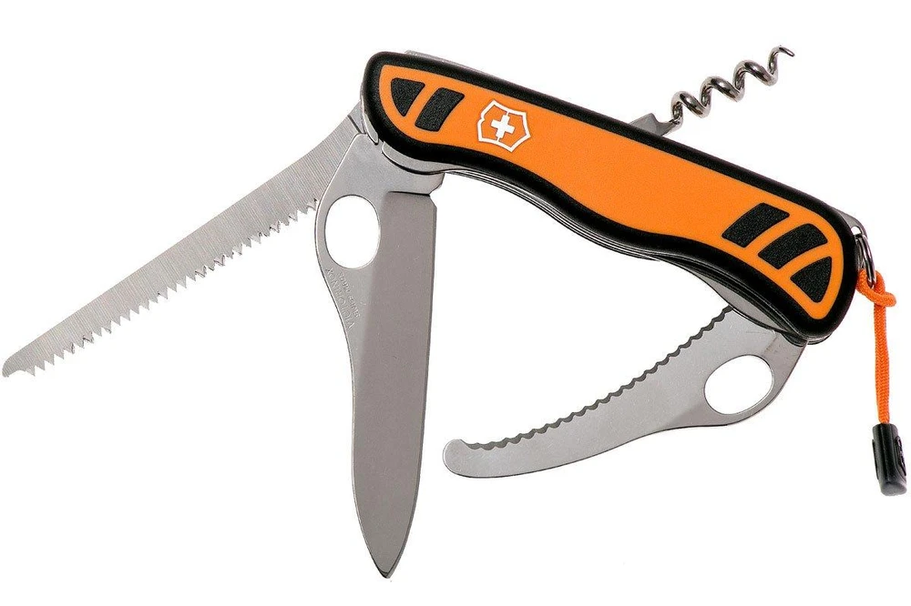 Victorinox Hunter XT Grip išskleistas peilis su pjūklu