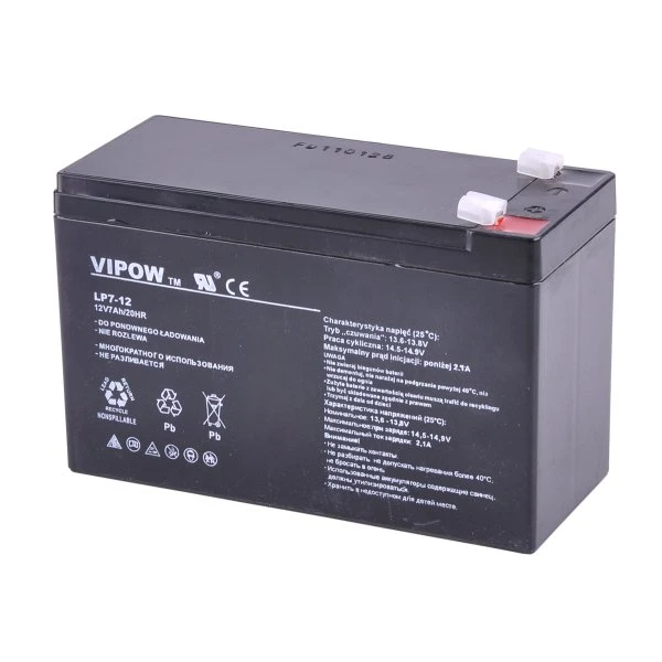 Švino akumuliatorius VIPOW 12V 7.0Ah