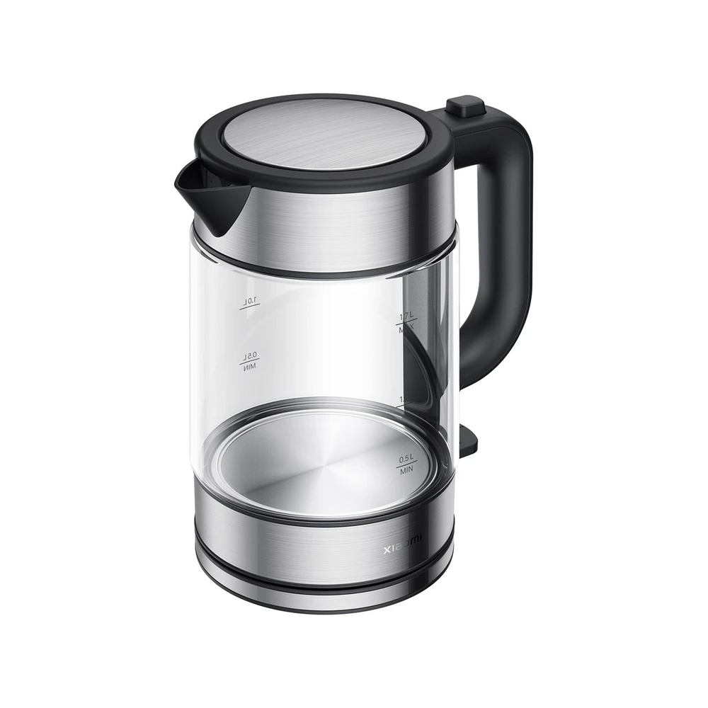 Xiaomi | Elektrinis stiklas Virdulys EU | Elektrinis | 2200 W | 1,7 l | Stiklas | 360° sukamasis pagrindas | Juodas/Nerūdijantis plienas