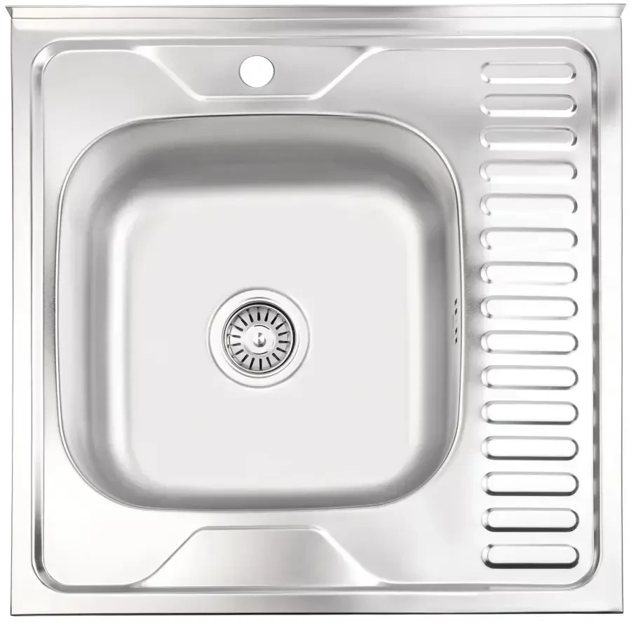 Virtuvės kriauklė AB 600X600X0.6MM Nerūdijančio plieno, kairinė
