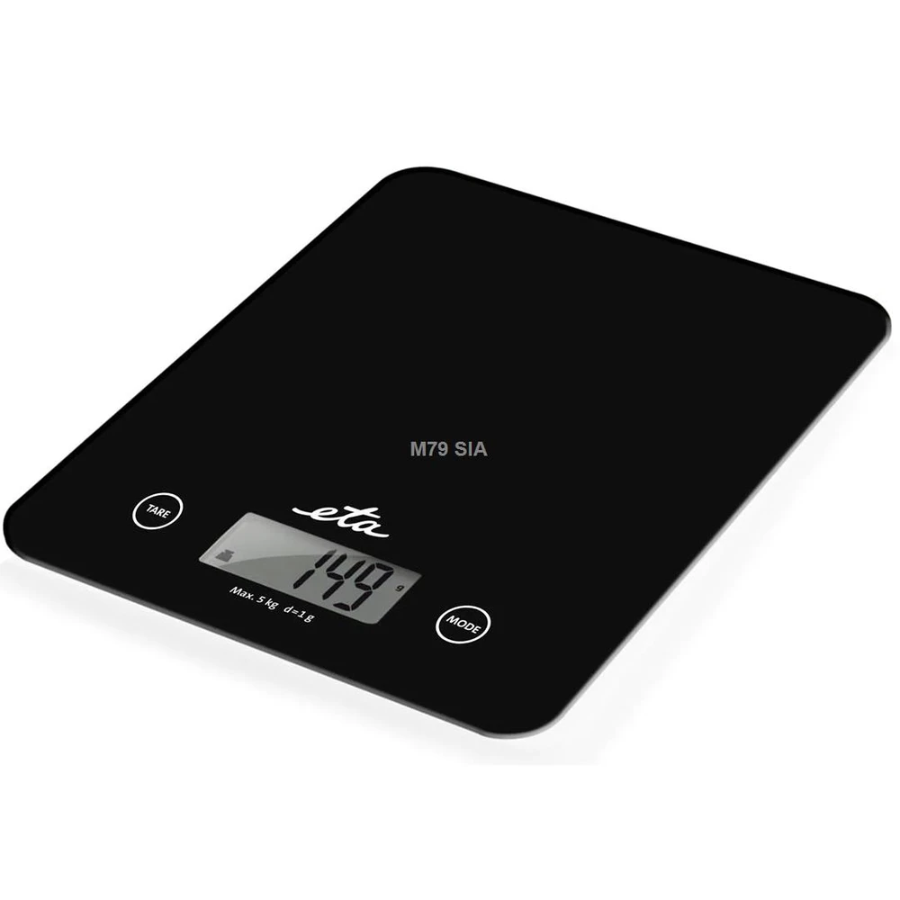 Virtuvinės svarstyklės ETA | Virtuvės svarstyklės | Sunkvežimis ETA277790050 | Maksimalus svoris (talpa) 5kg | Graduacija 1 g | LCD tipo ekranai | Judėja