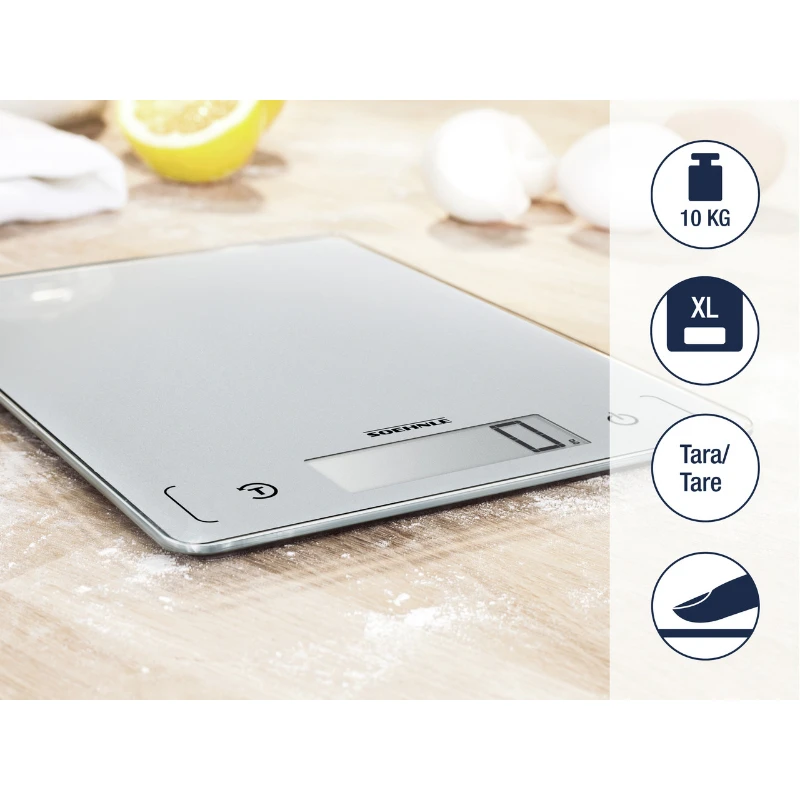 Leifheit Virtuvinės svarstyklės - Soehnle Page Comfort 300 Slim 10kg LCD Ekranas Pilkas