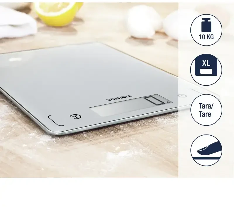 Leifheit Virtuvinės svarstyklės - Soehnle Page Comfort 300 Slim 10kg LCD Ekranas Pilkas