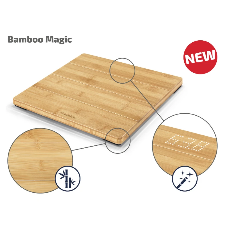 Skaitmeninės Svarstyklės - Soehnle Style Sense Bamboo Magic 180kg 100g Ruda
