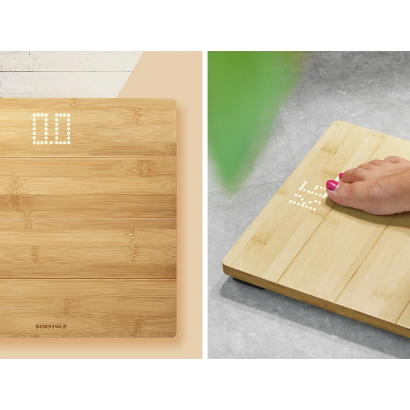 Skaitmeninės Svarstyklės - Soehnle Style Sense Bamboo Magic 180kg 100g Ruda