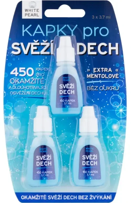 White Pearl Baltas perlas Baltas Pearl Fresh Breath Drops Oralinis Purškiklis