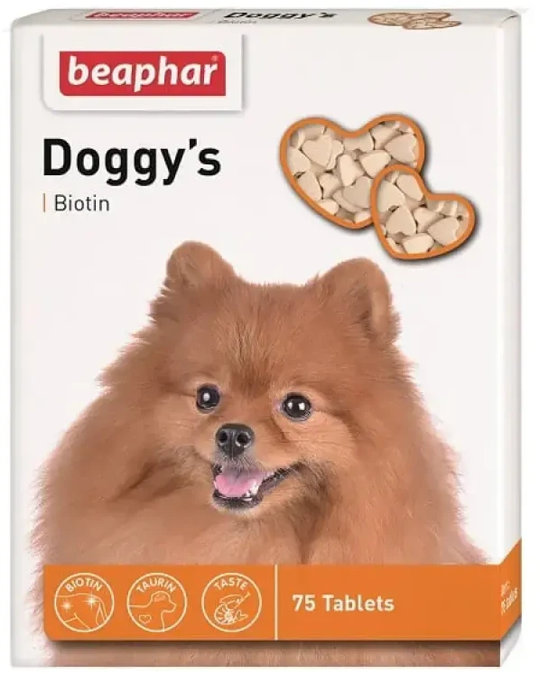 Beaphar DOGGY'S biotinas, 75 tabletės.