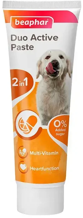 Beaphar Duo-Active dog paste 100g multivitamininė BIO-MOS pasta šunims