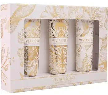 Vivian Gray Baltas Velvet Set Hand Kreminis Gift Set