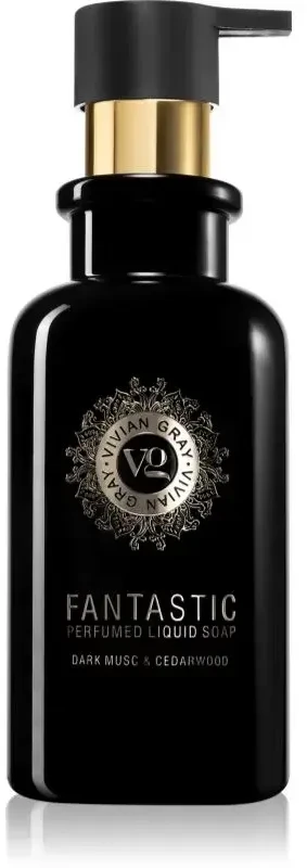 Vivian Gray skystas rankų muilas „Fantastic Dark Musk & Cedarwood“ (kvapusis skystas muilas), 300 ml